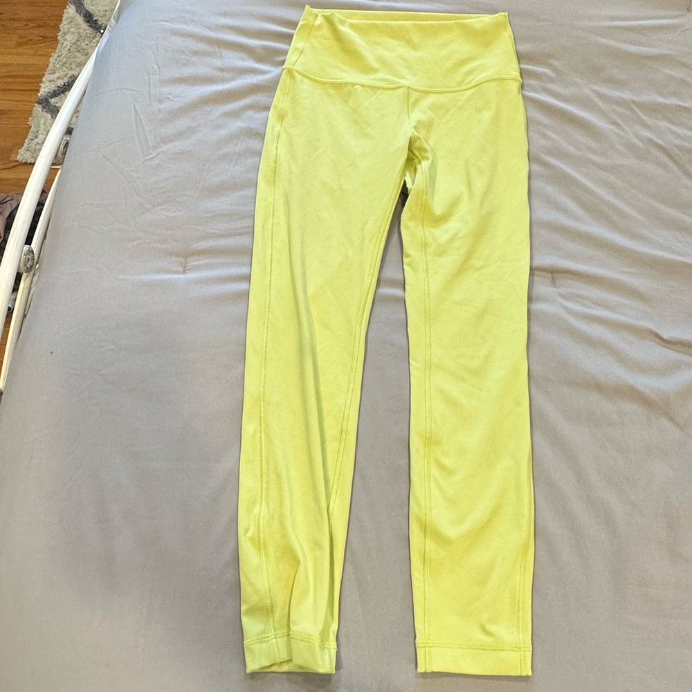 Lululemon Lemon-Yellow Athletic Leggings, Size 6